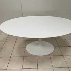 Tavolo Tulip Ovale 199x121  Laminato Liquido Bianco