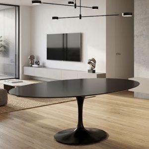 tavolo tulip laminato nero