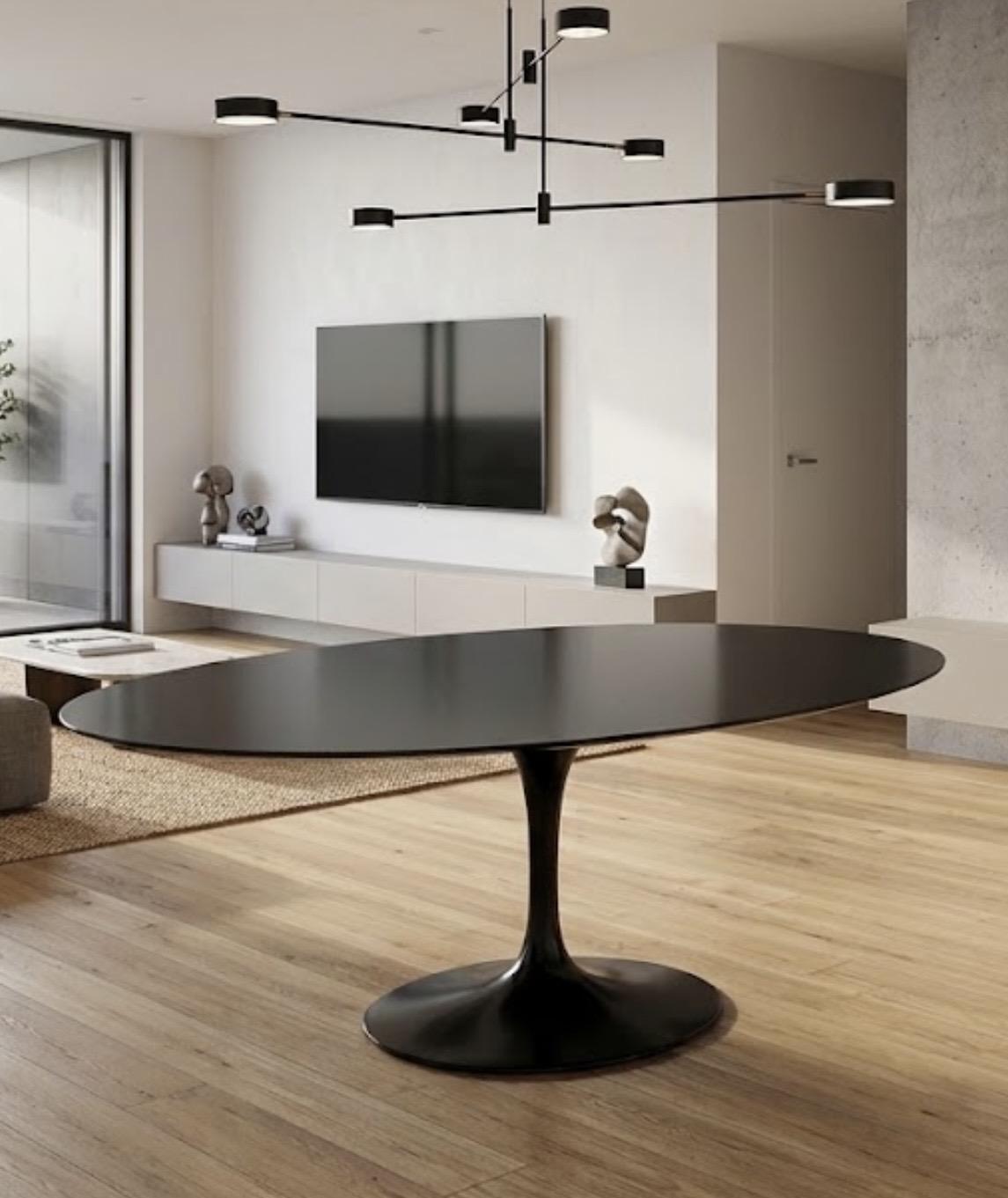 tavolo tulip laminato nero